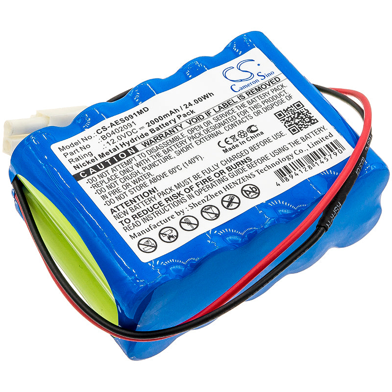 Aeonmed Solo/Solo Ventilator Battery - 2000mAh 12V 24Wh Ni-MH Medical Grade Replacement (70.9x49.7x28.5mm)