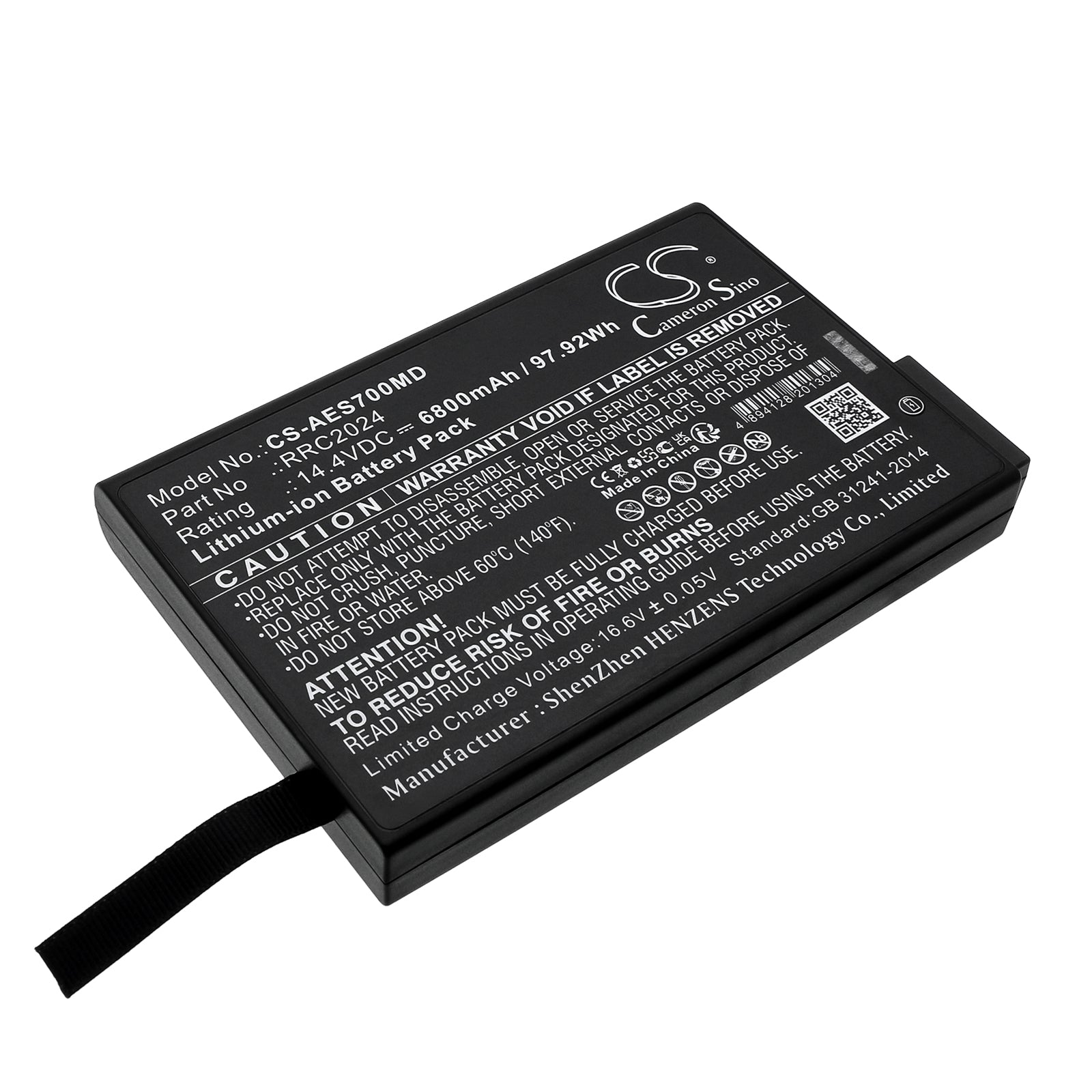 Aeonmed VG70/VG60 Ventilator Battery - 6800mAh, 14.4V, 97.92Wh Li-ion Replacement Power Supply