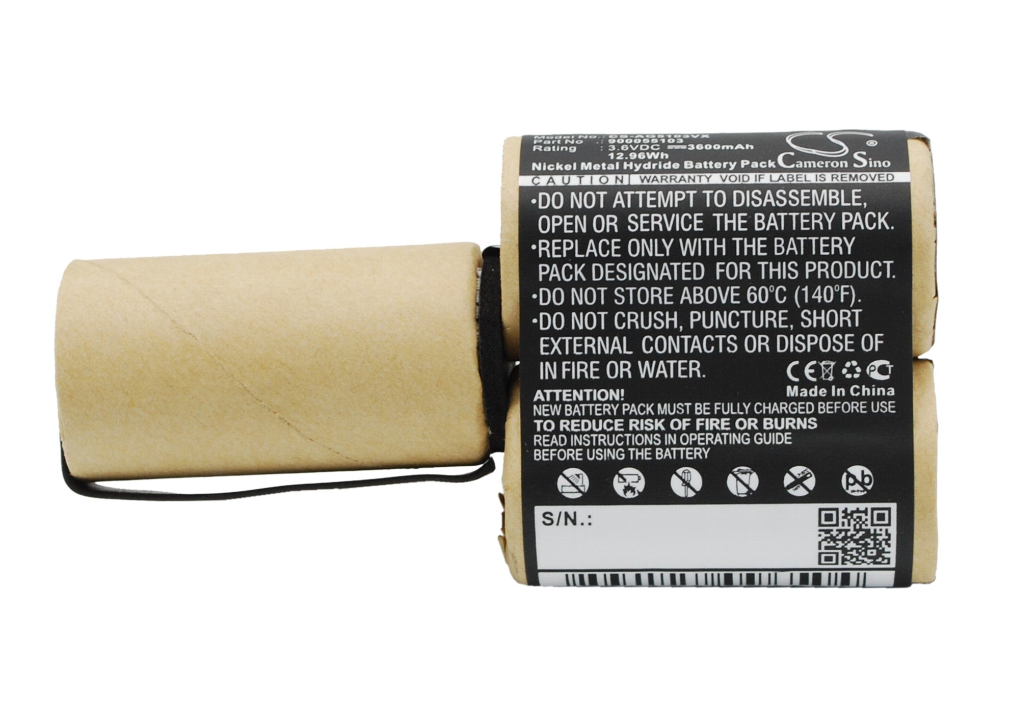 3600mAh Replacement Battery for AEG Electrolux FM Vacuum AEG89, 3.6V Ni-MH, 46x24x24mm - High Capacity Power