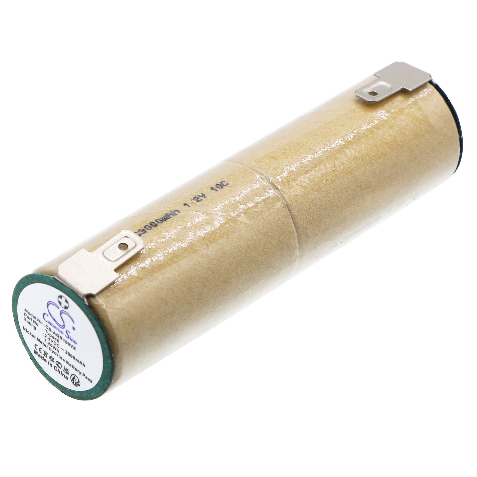 2.4V 3000mAh Ni-MH Replacement Battery for AEG Junior 1000 Vacuum, Type 46, 7.2Wh