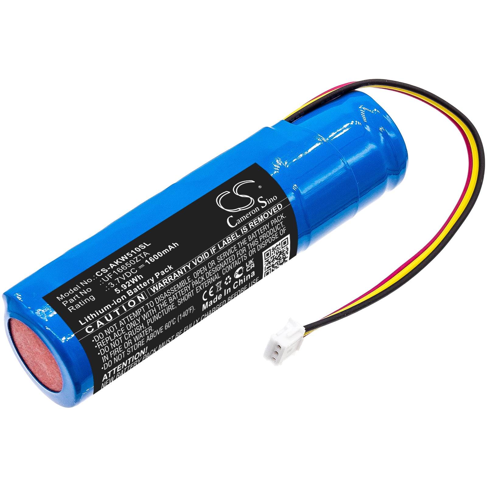 AKAI EWI 5000 & EWI 5000 Solo Wind Instrument Replacement Battery - 3.7V 1600mAh Li-ion - UF16650ZTA, NB2537-R0