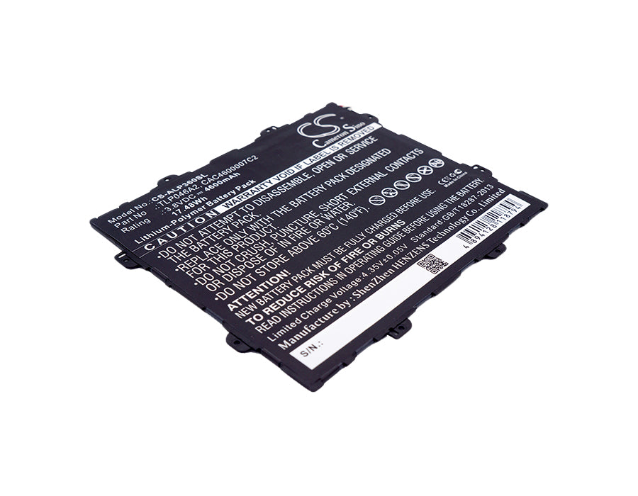 4600mAh Replacement Battery for Alcatel One Touch POP 10 9.6" Tablet - 3.8V Li-Polymer - A+ Grade, Extended Life
