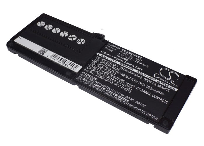 7200mAh Extended Life Battery for MacBook Pro 15" A1286 (2009) - MB985 MB986 MC118 - 10.95V 78.84Wh