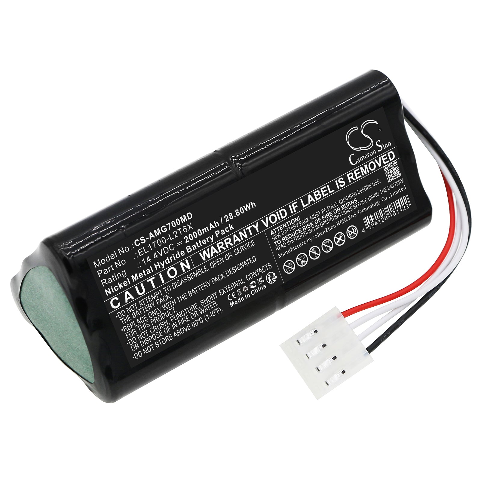 2000mAh Ni-MH Battery for Amico GoLift 700 & EL1700-L2T6X Medical Lift - 14.4V, 28.8Wh Replacement