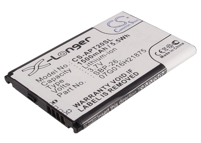 Asus T20 Mobile Battery - 1500mAh Replacement Li-ion 3.7V Smartphone Battery - SBP-26