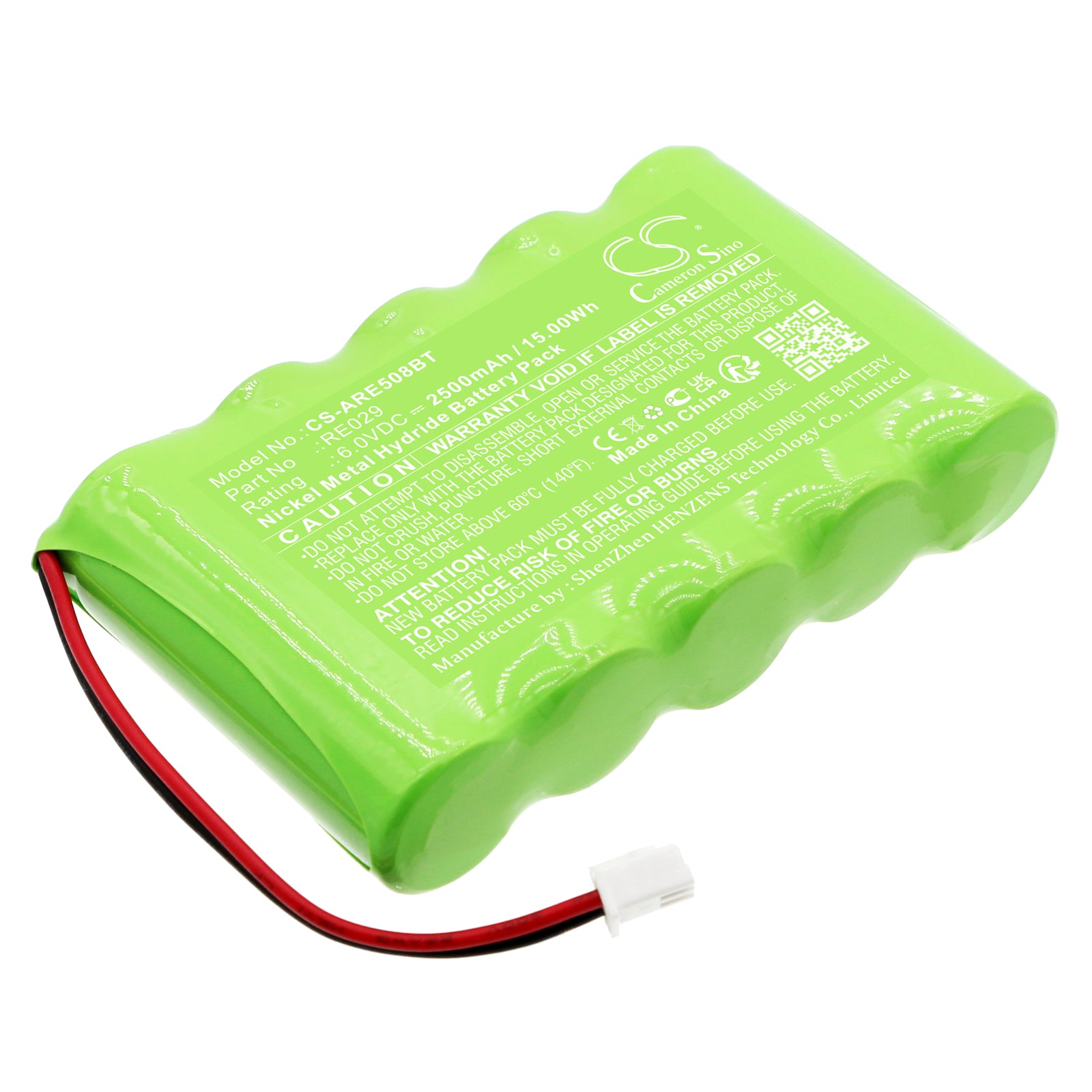 Alula Connect+ & Helix Alarm Battery - 2500mAh 6V Ni-MH Replacement (RE524X, RE508X, RE6100P, RE029) 15Wh