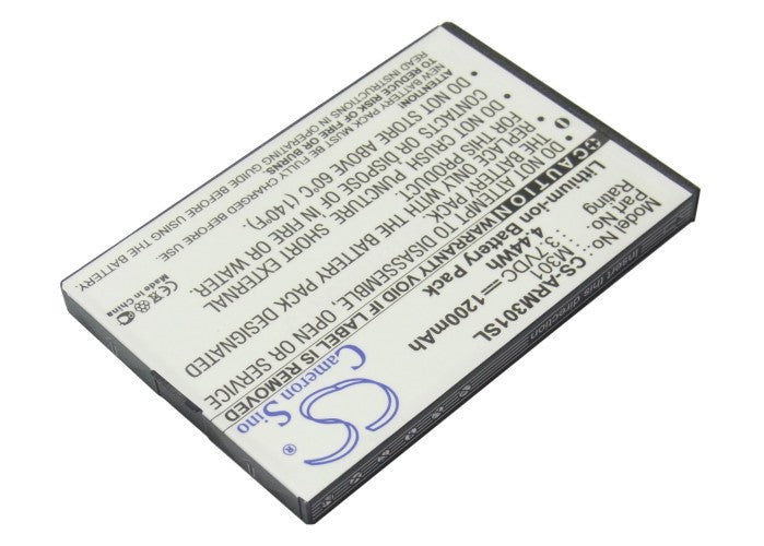 1200mAh 3.7V Li-ion Replacement Battery for Auro M301 Smartphone - Extended Life (64x42x6mm)