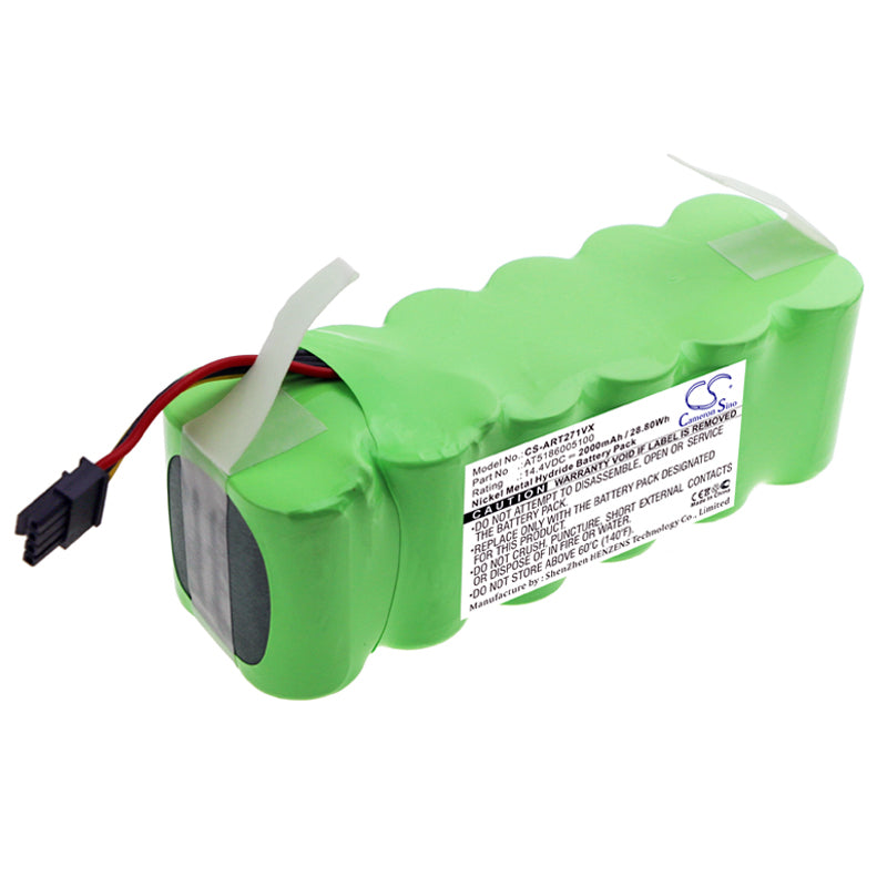 14.4V 2000mAh Ni-MH Battery for Ariete, HKOENIG & Infinuvo Robotic Vacuum Cleaners - Replaces 855