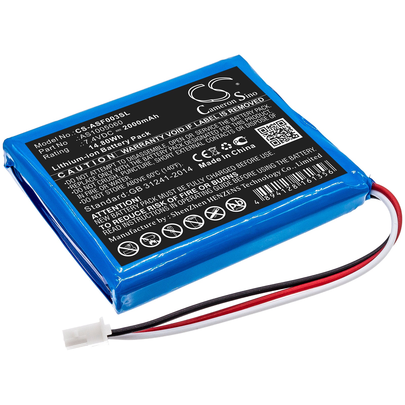 2000mAh Replacement Battery for ALPSAT SF03-BT Satfinder - 7.4V, 14.8Wh Lithium-Ion - Survey & Test Equipment