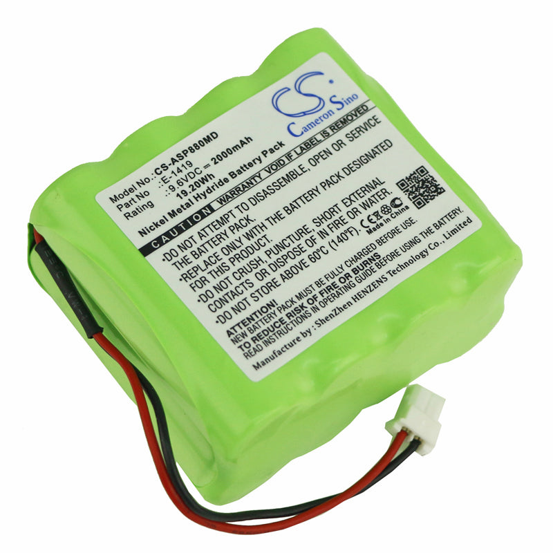 9.6V 2000mAh Ni-MH Battery Replacement for Ampall SP-8800 & Medima Syringe Pumps - Medical Grade