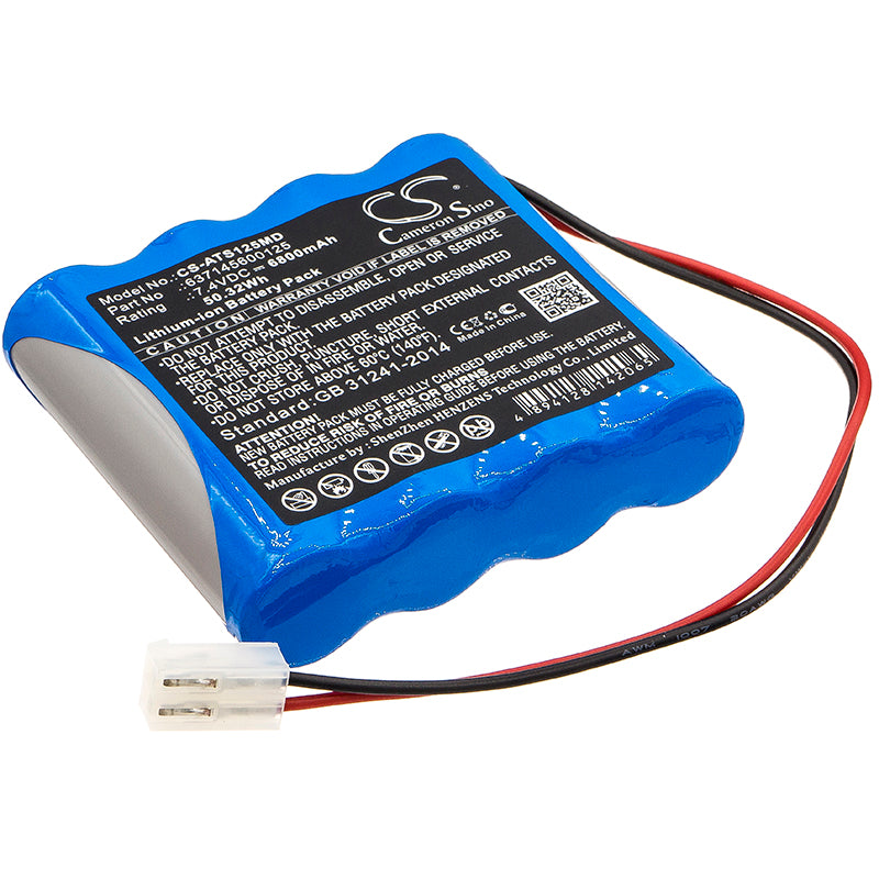 Atmos Emergency Suction Device Battery - 6800mAh, 7.4V Li-ion, Medical Grade Replacement Power Pack
