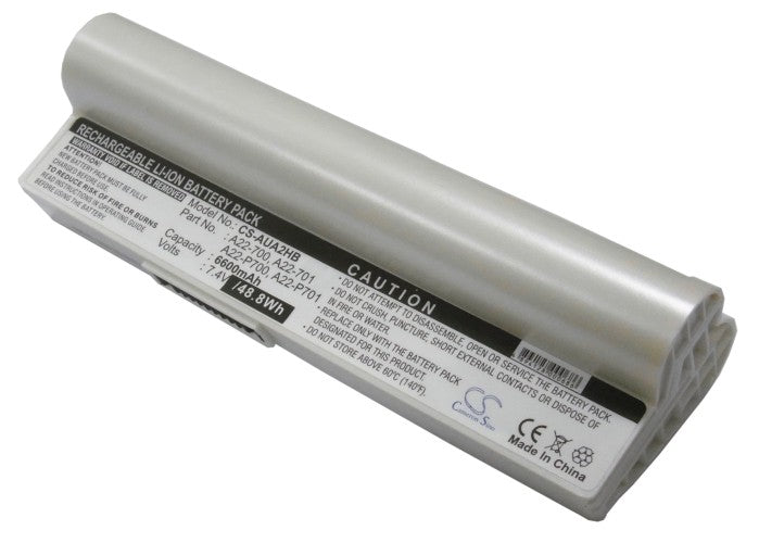 6600mAh Extended Life Battery for Asus Eee PC 701/800/900 - 7.4V Li-ion Laptop Replacement