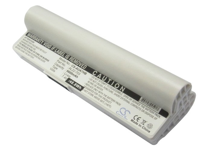 6600mAh 7.4V Li-ion Replacement Battery for Asus Eee PC 900HA 900HD 701SD Series Laptops