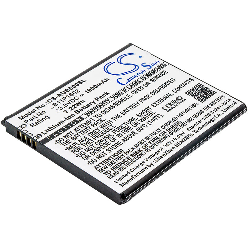 1900mAh Replacement Battery for Asus ZenFone Go 5.0 ZB500KL (X00A/X00ADA) - 3.8V Li-ion - 0B200-02170000/B11P1602