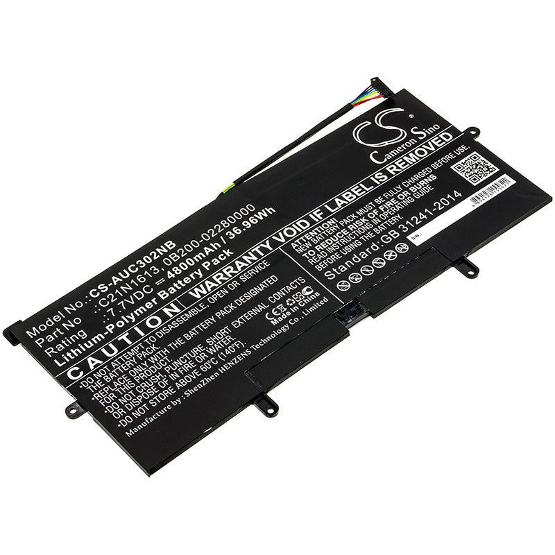 4800mAh 36.96Wh Replacement Battery for Asus Chromebook Flip C302CA Series - 7.7V Li-Polymer