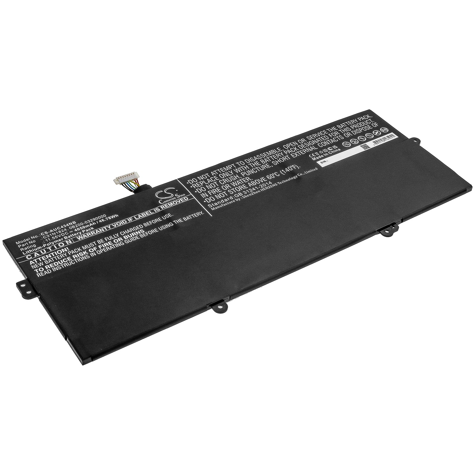 4050mAh Laptop Battery for Asus Chromebook Flip C434 C434TA Series - 11.55V 46.78Wh - Replacement Li-Polymer