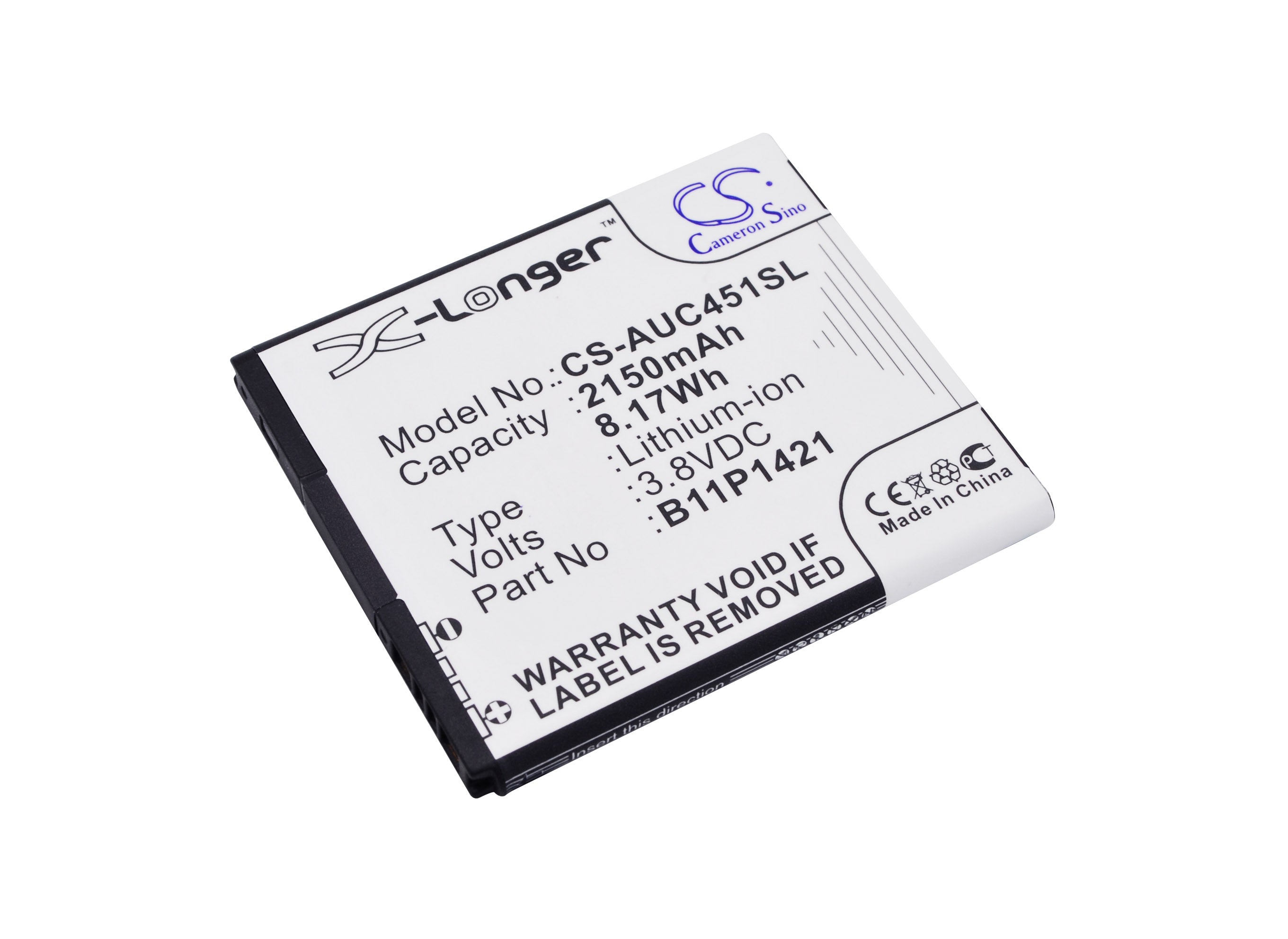 2150mAh Replacement Battery for Asus Zenfone C ZC451CG Z007 - 3.8V Li-ion Smartphone Battery