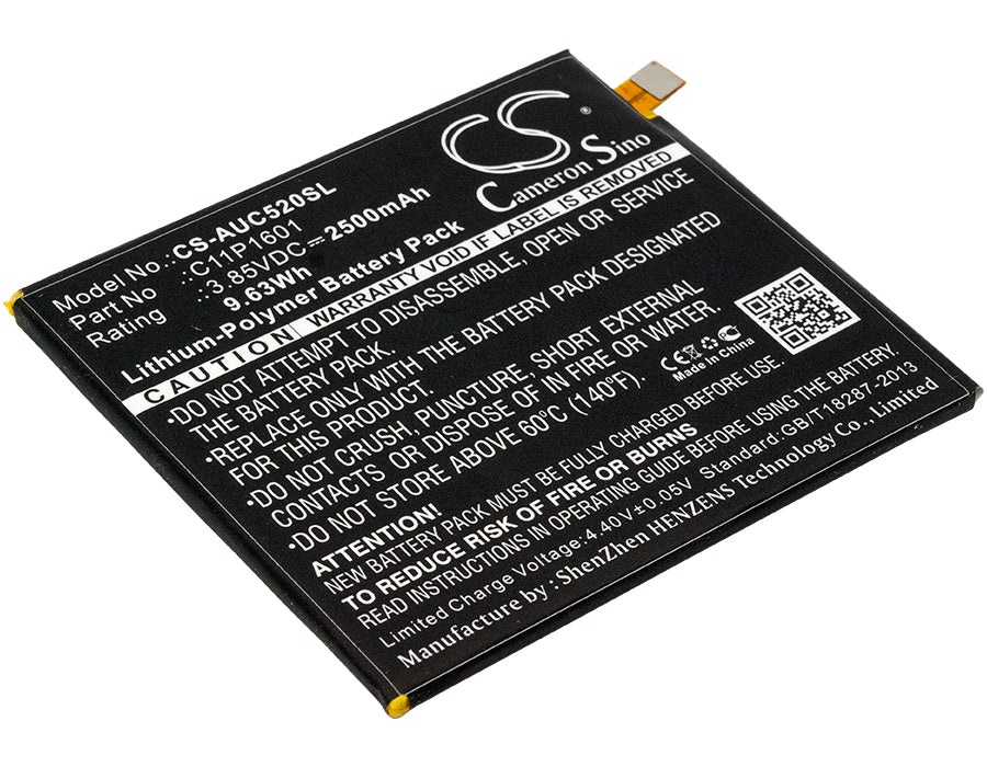 2500mAh Replacement Battery for Asus ZenFone 3 ZE520KL (5.2") - C11P1601, 3.85V Li-Polymer - Phone Repair Part
