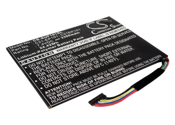 Asus Eee Transformer TF101 Battery: 3300mAh, 7.4V Li-Polymer Replacement for TF101 & TR101 Tablets