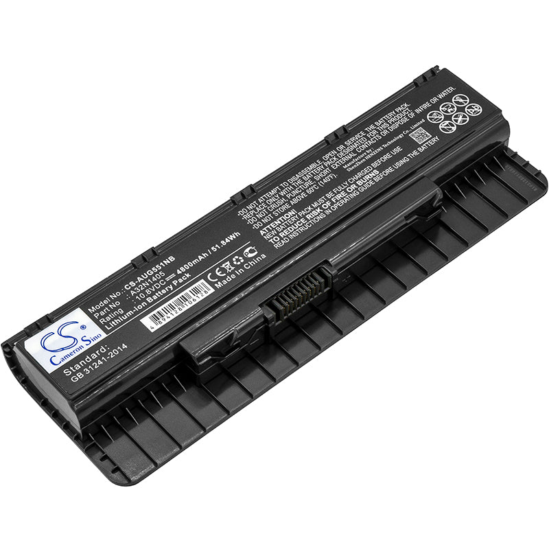 4800mAh Laptop Battery for Asus G551 G771 N551 Series - 10.8V 51.84Wh Li-ion - Replacement