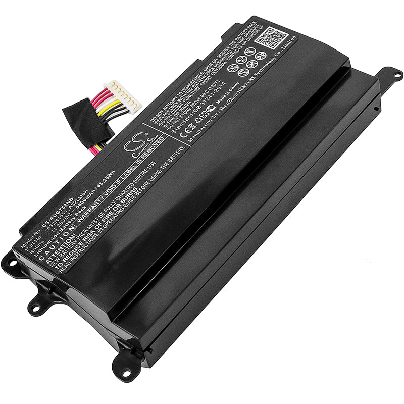 65.25Wh Laptop Battery Replacement for Asus G752VL, G752VT, GFX72VL - 11.25V 5800mAh Li-ion