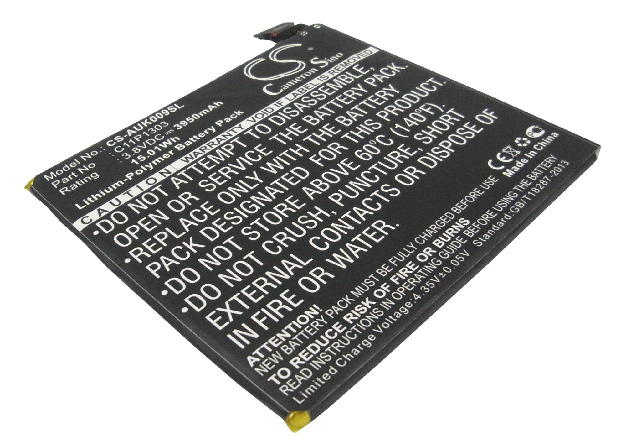 3950mAh Replacement Battery - Asus K009 ME571K Tablet & Google Nexus 7 2nd Gen - 3.8V Li-Polymer
