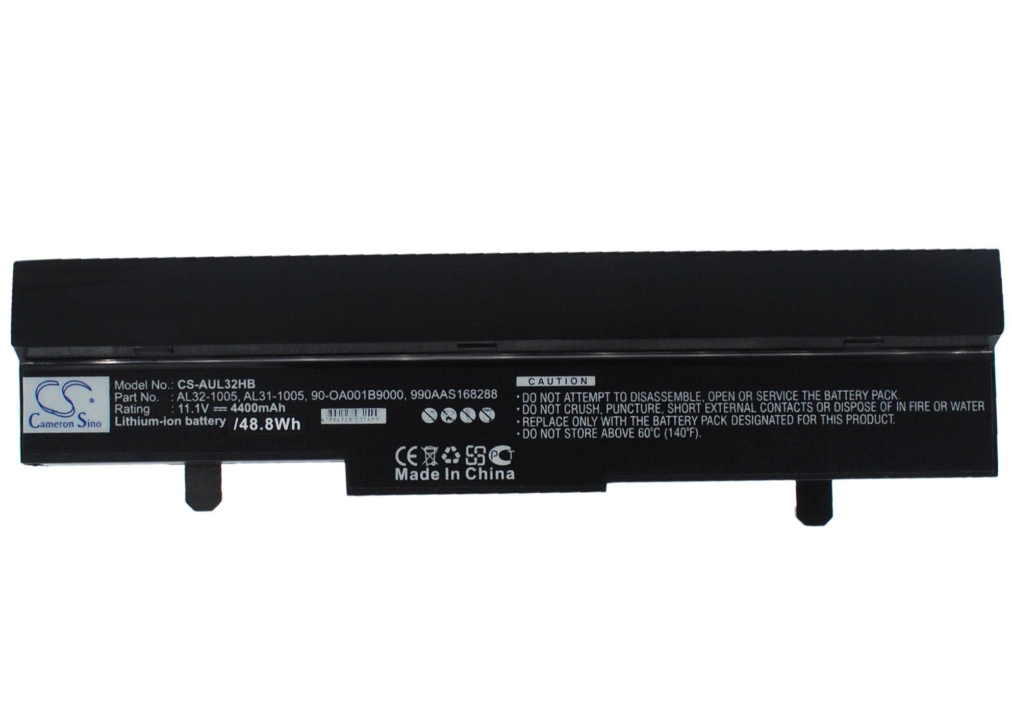4400mAh Laptop Battery for Asus Eee PC 1005HA Series, 10.8V Li-ion, Replacement