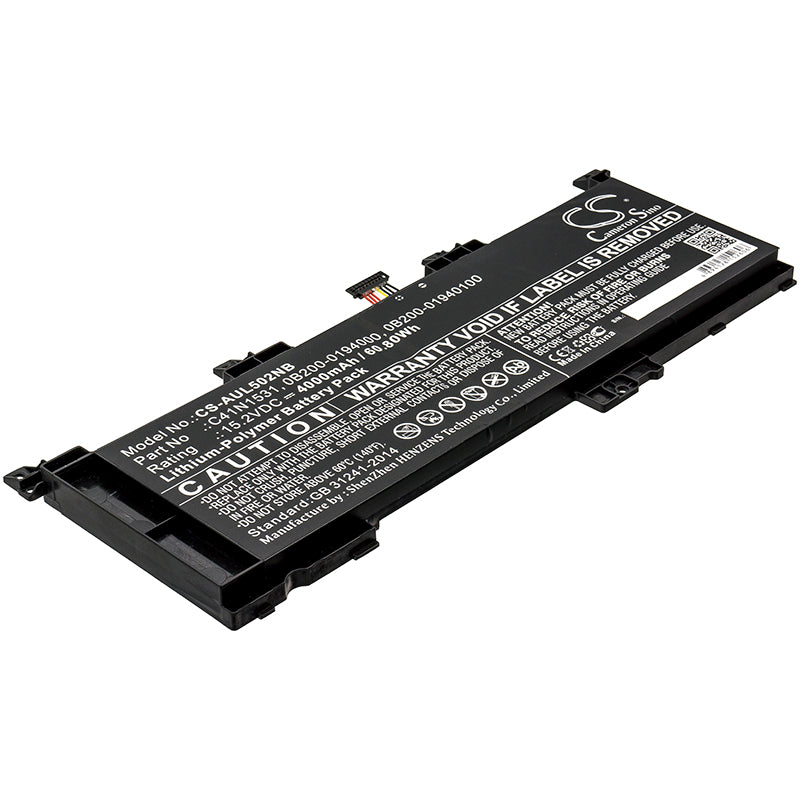 60.8Wh Battery for Asus ROG Strix GL502 Series Laptop - 15.2V 4000mAh Li-Polymer - Replacement Power Solution