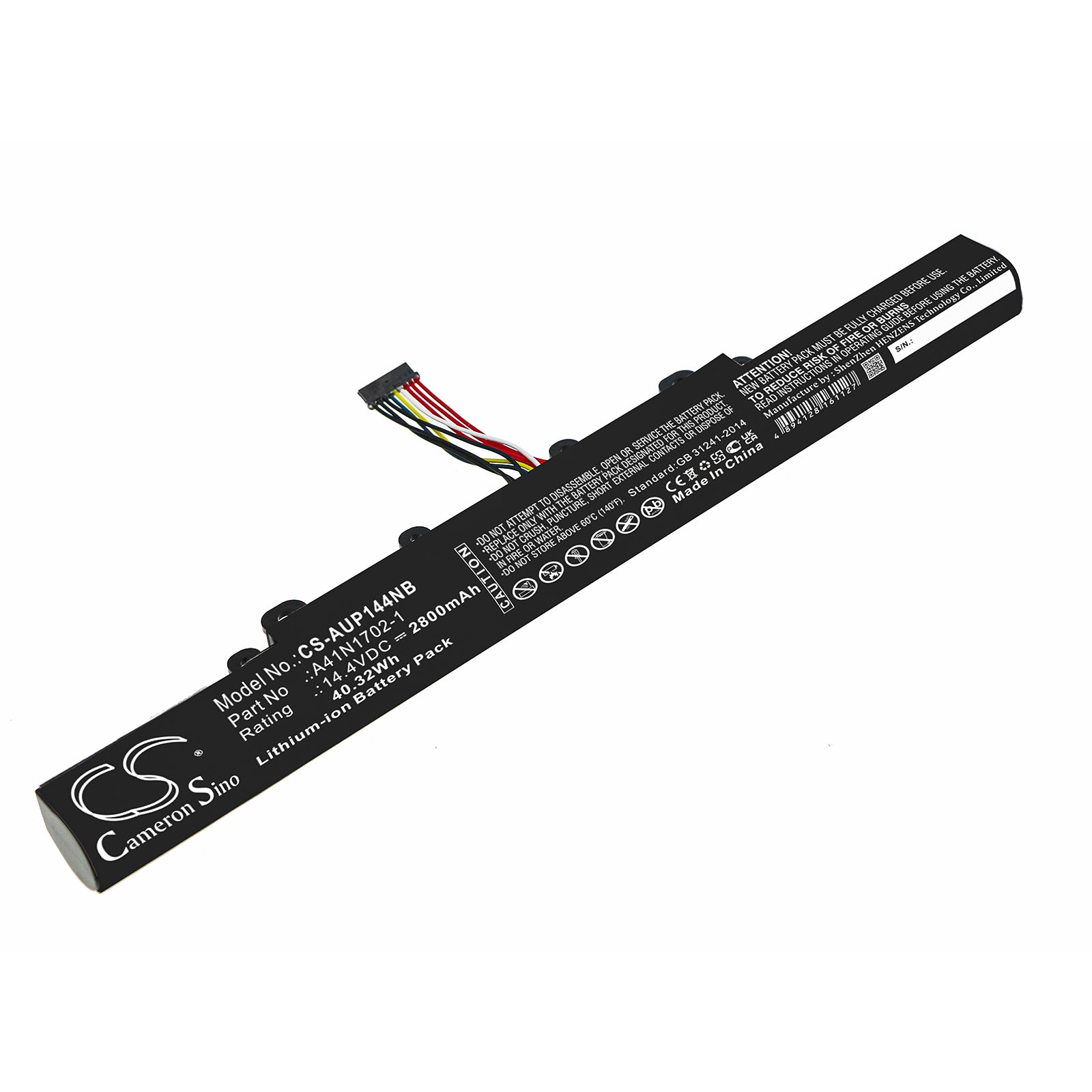 40.32Wh 2800mAh Replacement Battery for Asus P1440FA, P434FB, PRO434FB, PE434FB Laptops - A41N1702-1