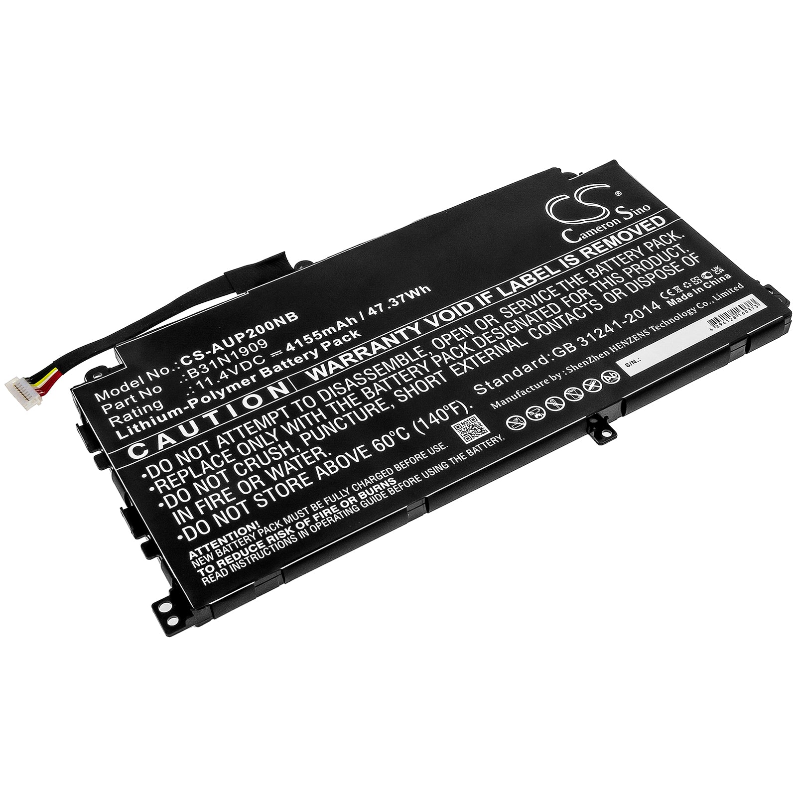 4155mAh Laptop Battery for Asus ExpertBook P2 P2451FA - 11.4V 47.37Wh Li-Polymer Replacement