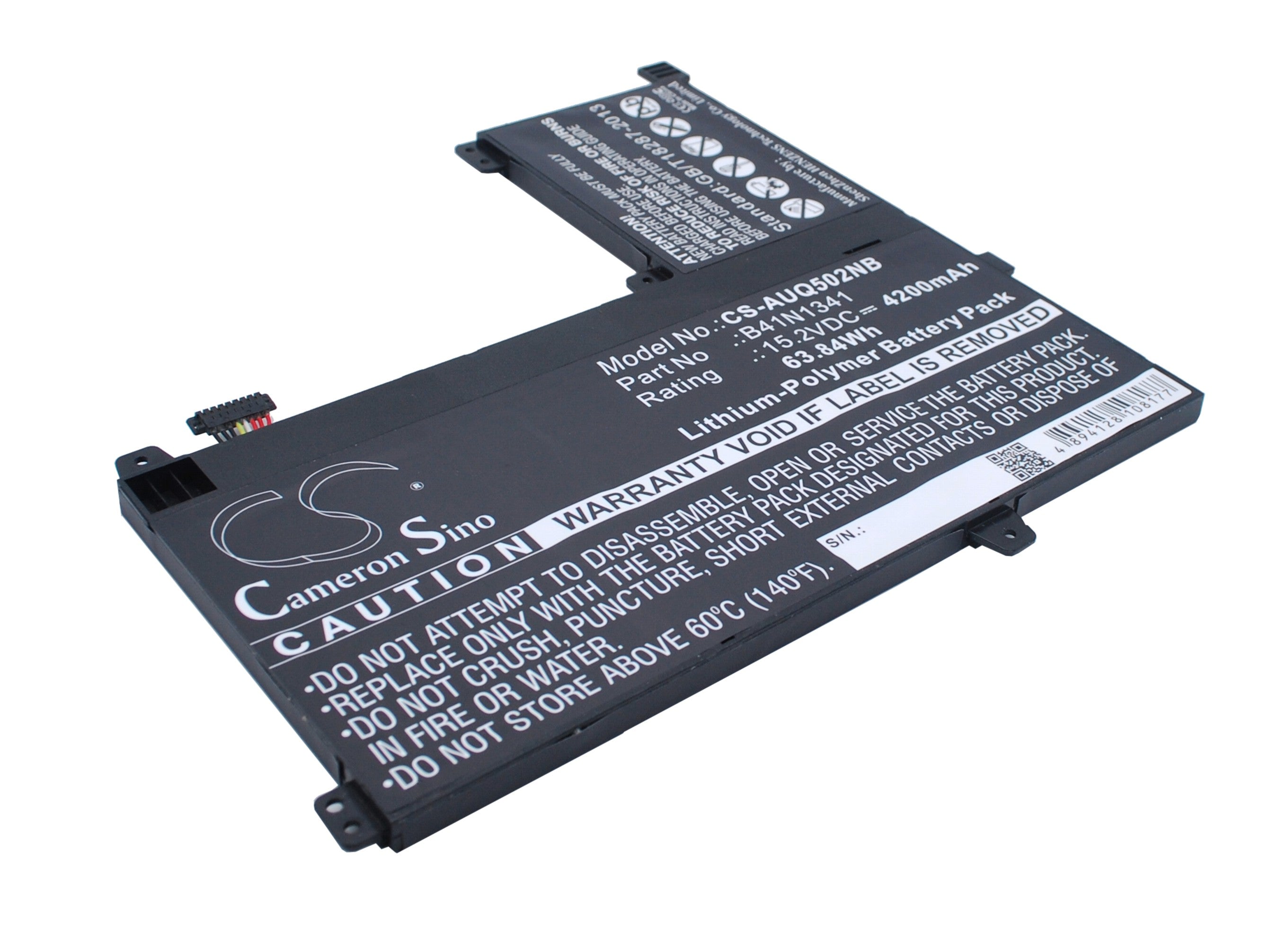 4200mAh Replacement Battery for Asus Q502LA Laptop - Q502L, B41N1341 - 15.2V 63.84Wh