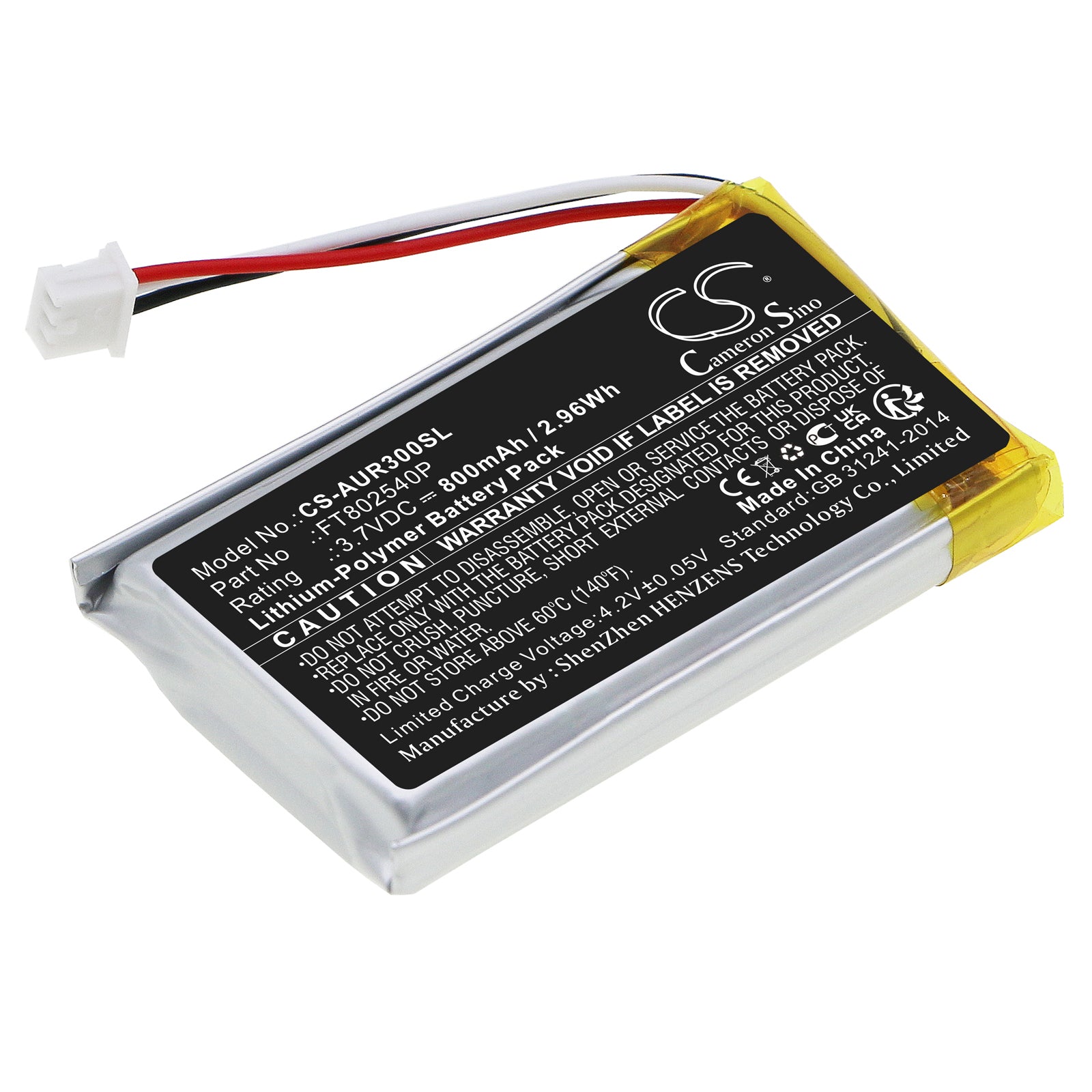 800mAh Replacement Battery for ASUS ROG Chakram Mouse & Keyboard, 3.7V Li-Polymer, FT802540P