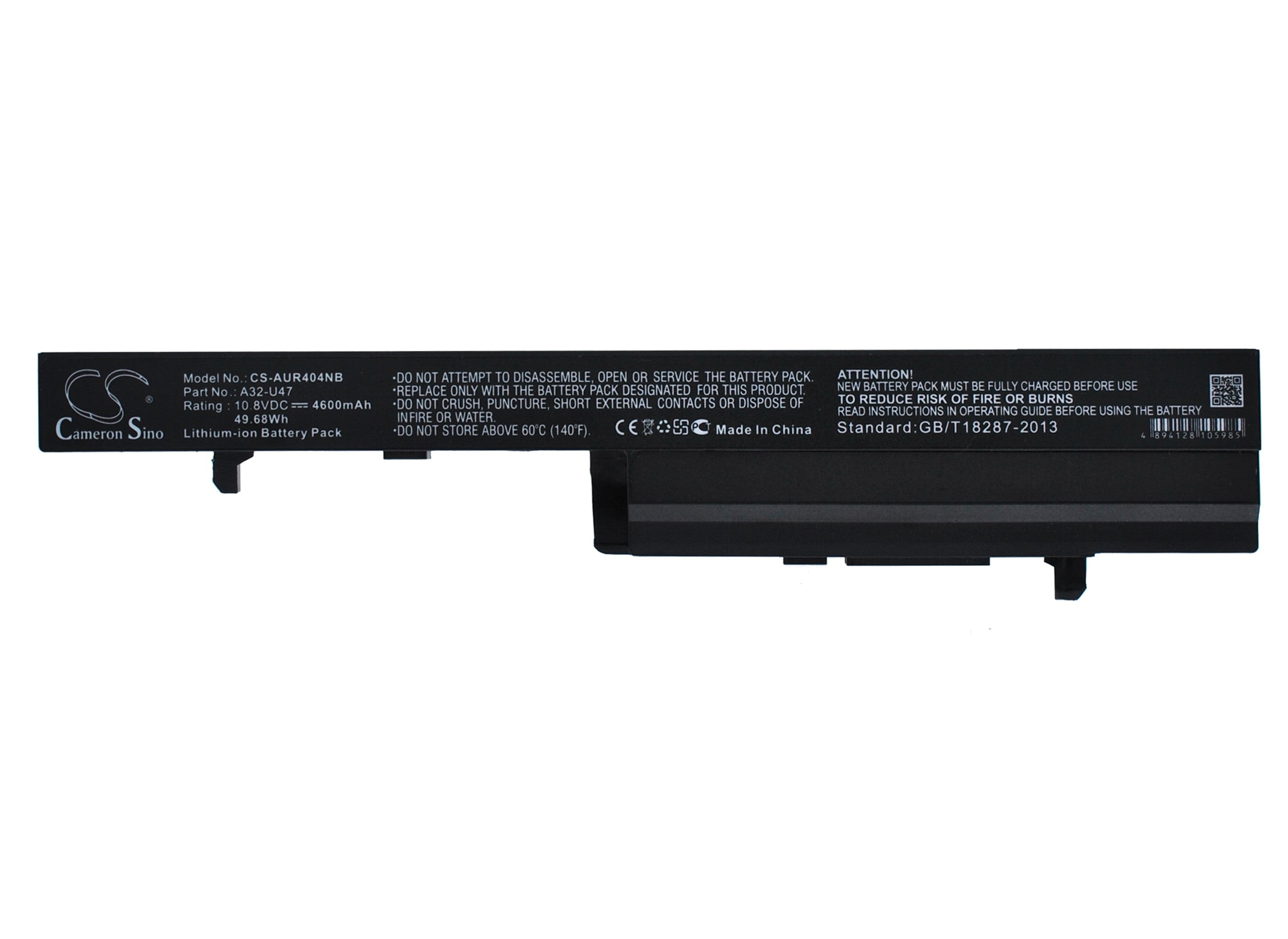 4600mAh Laptop Battery for Asus R404A R404V U47A U47V Series - 10.8V 49.68Wh Li-ion Replacement
