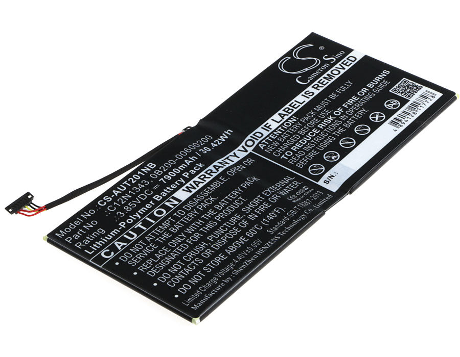 7900mAh Battery for Asus Transformer Book TX201LAF Notebook, TX201LA - 30.42Wh Li-Polymer Replacement Battery