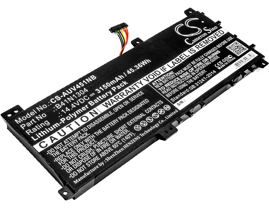 3150mAh Laptop Battery for Asus VivoBook V451LA V451LA-DS51T - 14.4V 45.36Wh - Replacement Power