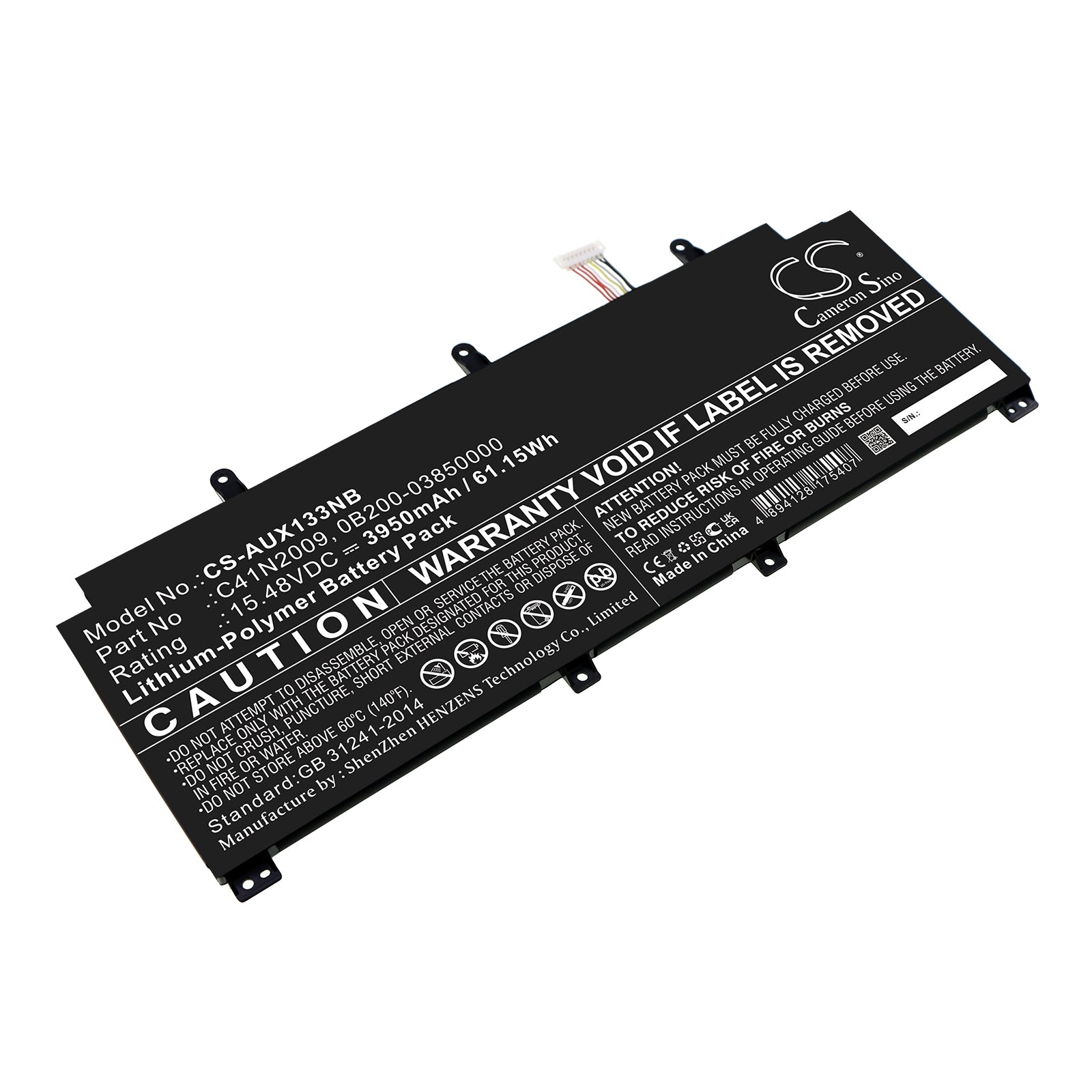 61.15Wh 3950mAh Battery for Asus ROG Flow X13 - GV301 & GX301 - 15.48V Li-Polymer Replacement