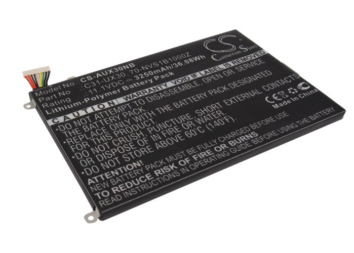 3250mAh Replacement Laptop Battery for Asus UX30KU UX30KA UX30s - 11.1V 36Wh Li-Polymer