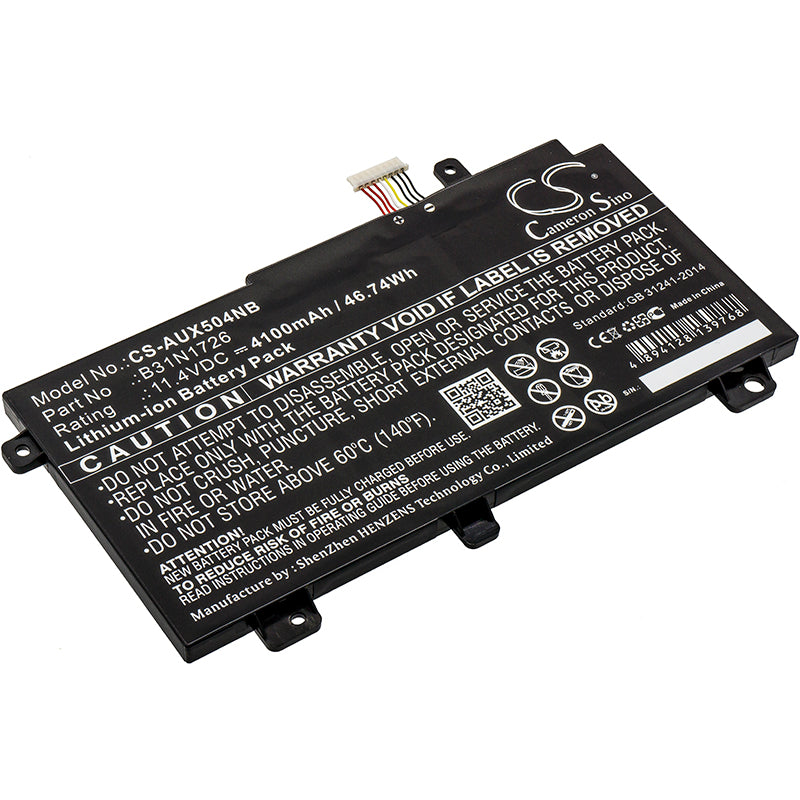 Asus FX504 FX80 TUF Gaming Laptop Battery - 4100mAh, 11.4V, 46.74Wh, Li-ion Replacement
