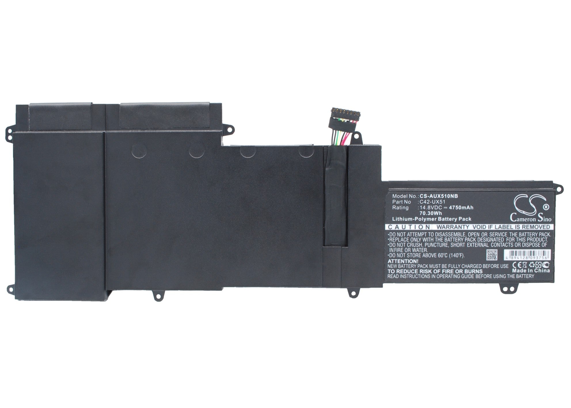 70.3Wh 4750mAh Replacement Battery for Asus ZenBook UX51 U500VZ UX51VZ Laptops - C42-UX51
