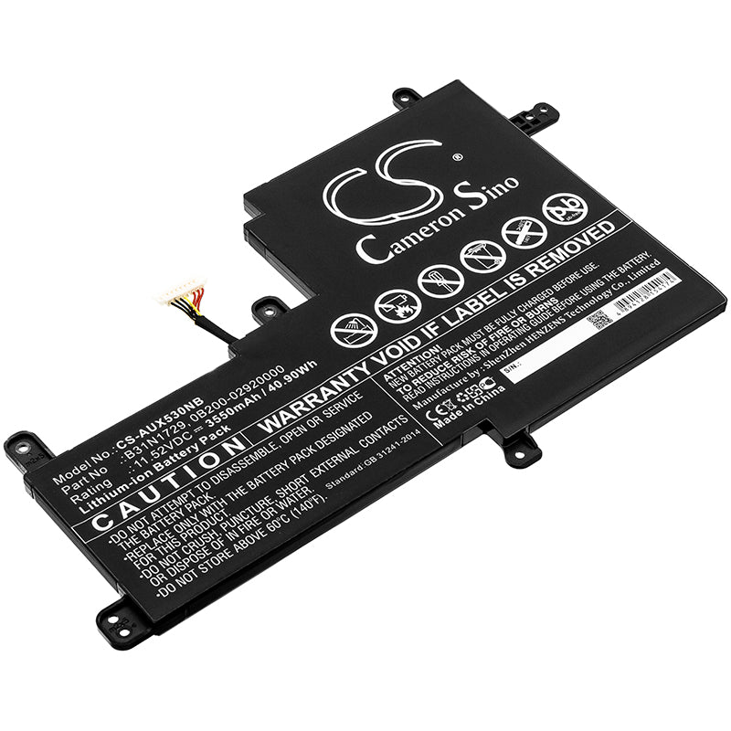 40.9Wh Battery for Asus VivoBook S15 S530 & X530 Series - 3550mAh 11.52V Li-ion - Replacement Battery B31N1729