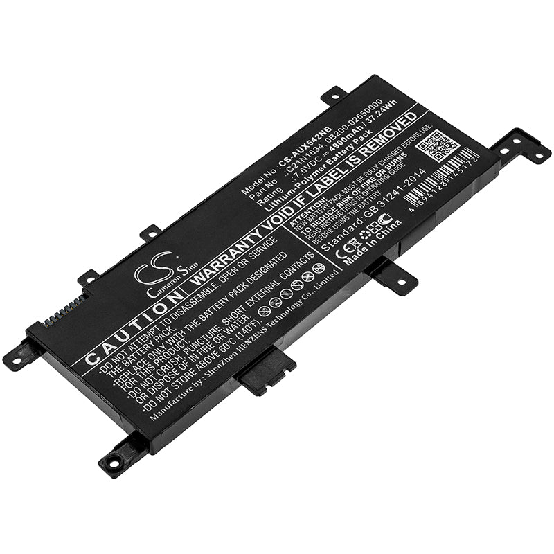4900mAh Replacement Battery for Asus VivoBook F542UF X542UA - 7.6V 37.24Wh Li-Polymer Laptop Battery