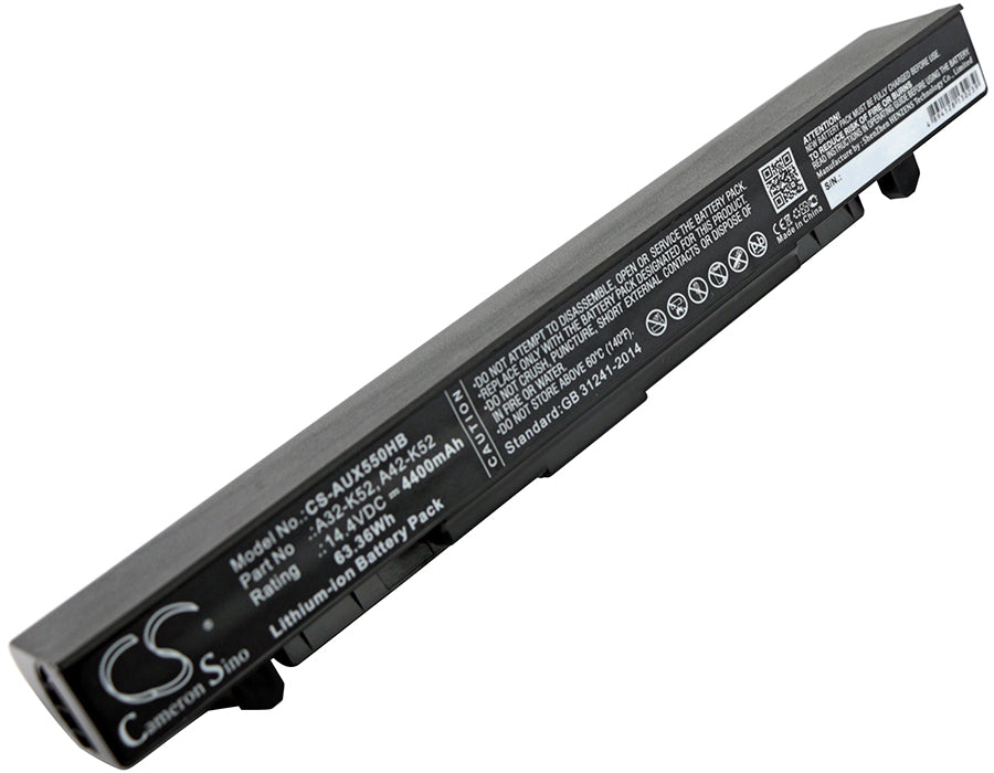 4400mAh Laptop Battery for Asus X450 X550 Series - 14.4V 63.36Wh Li-ion Replacement for Notebooks
