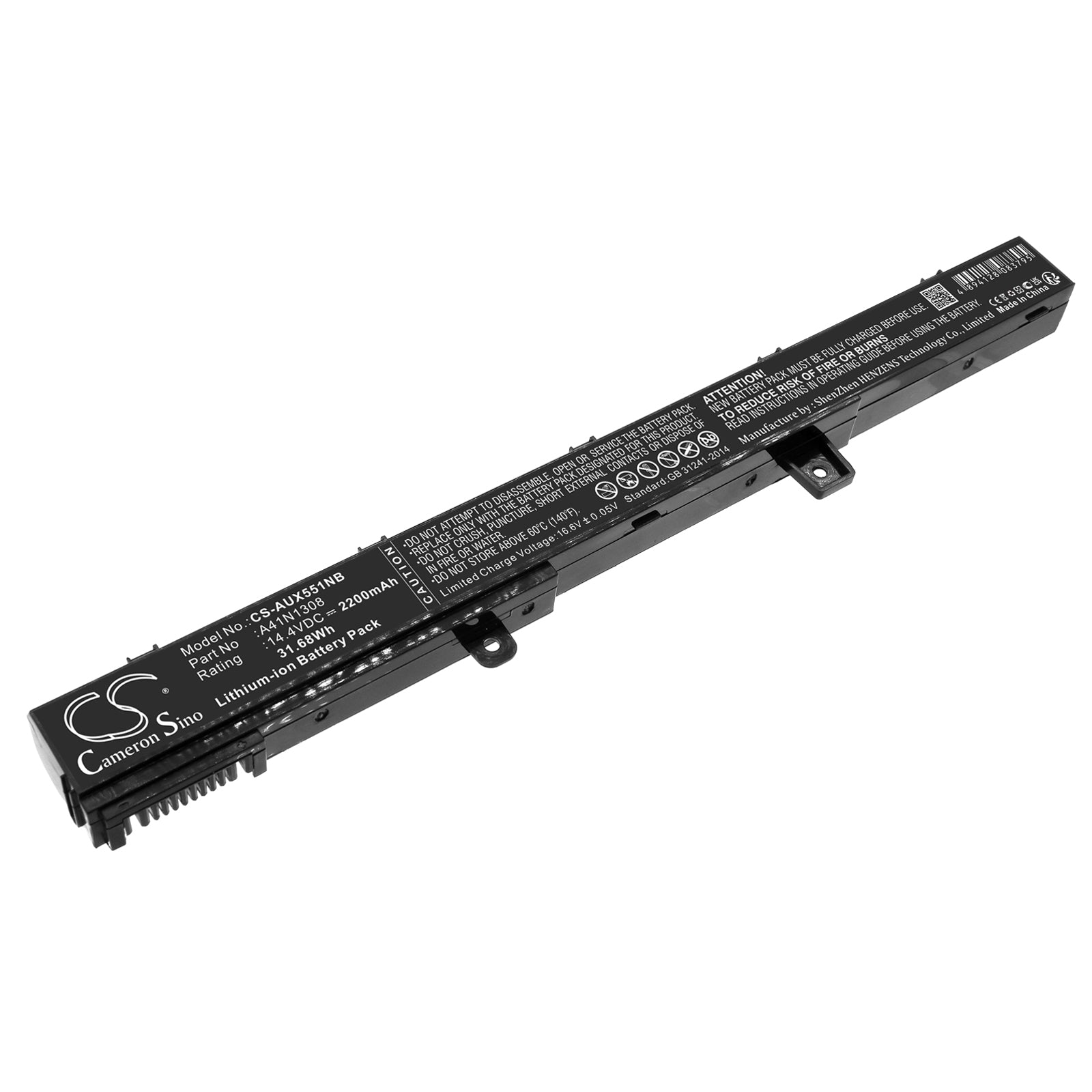 2200mAh Laptop Battery for Asus X551CA X451 Series - 14.4V 31.68Wh Li-ion Replacement