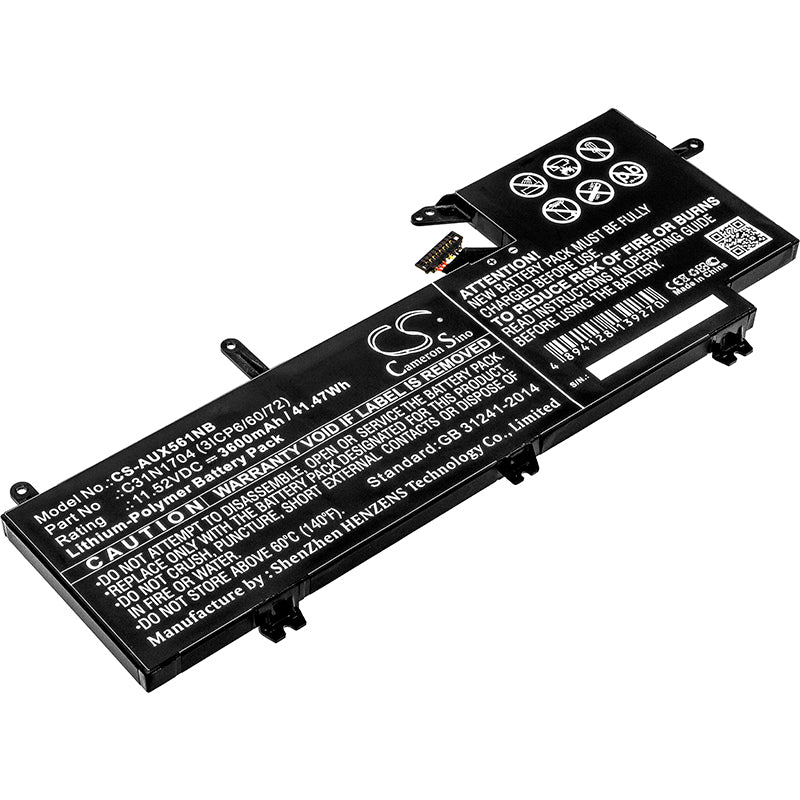 Asus UX561UD Q535U ZenBook Flip 15 Battery - 41.47Wh 11.52V 3600mAh Li-Polymer Replacement