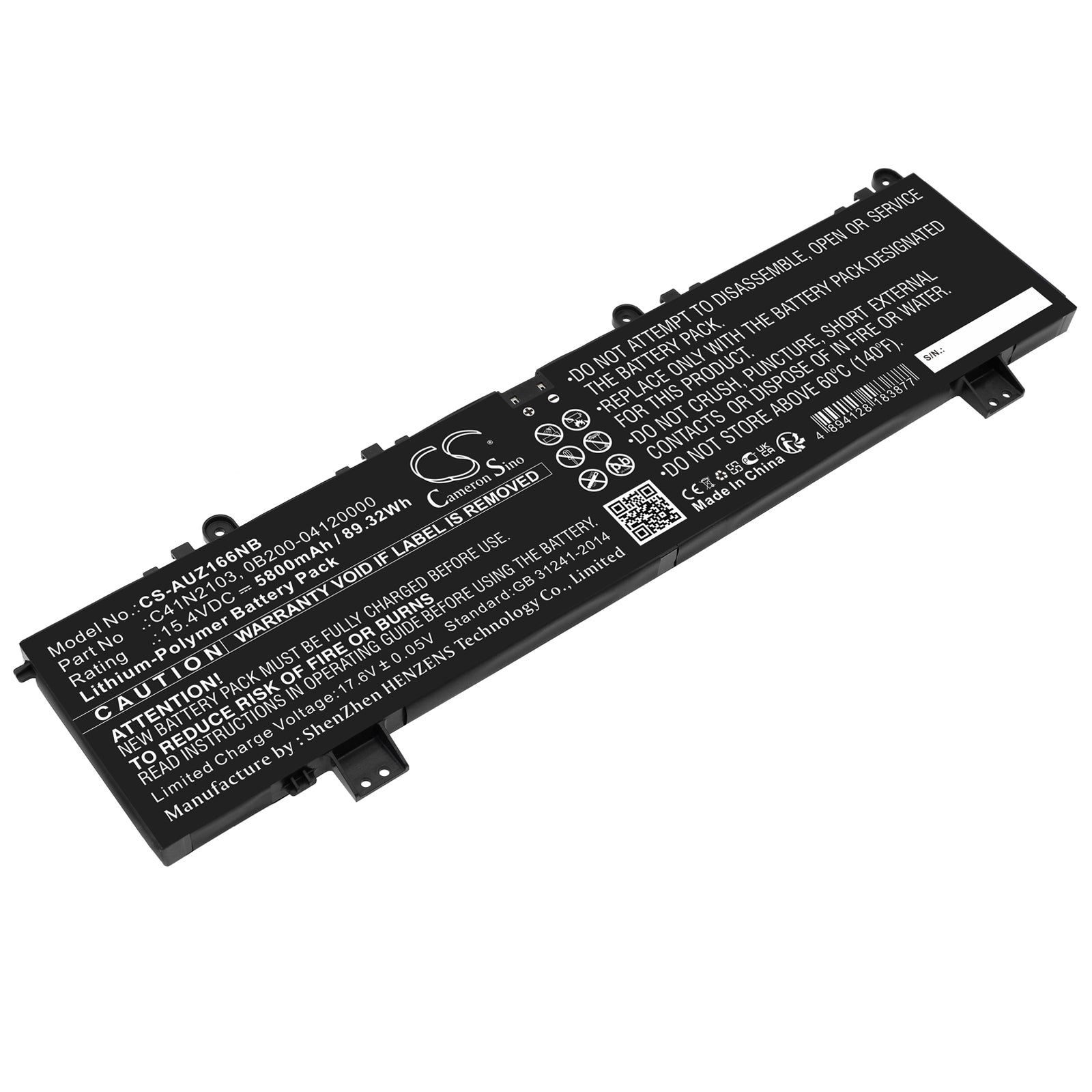89.32Wh 5800mAh Replacement Battery for Asus ROG Zephyrus Duo 16 GX650 - 15.4V Li-Polymer Laptop Battery
