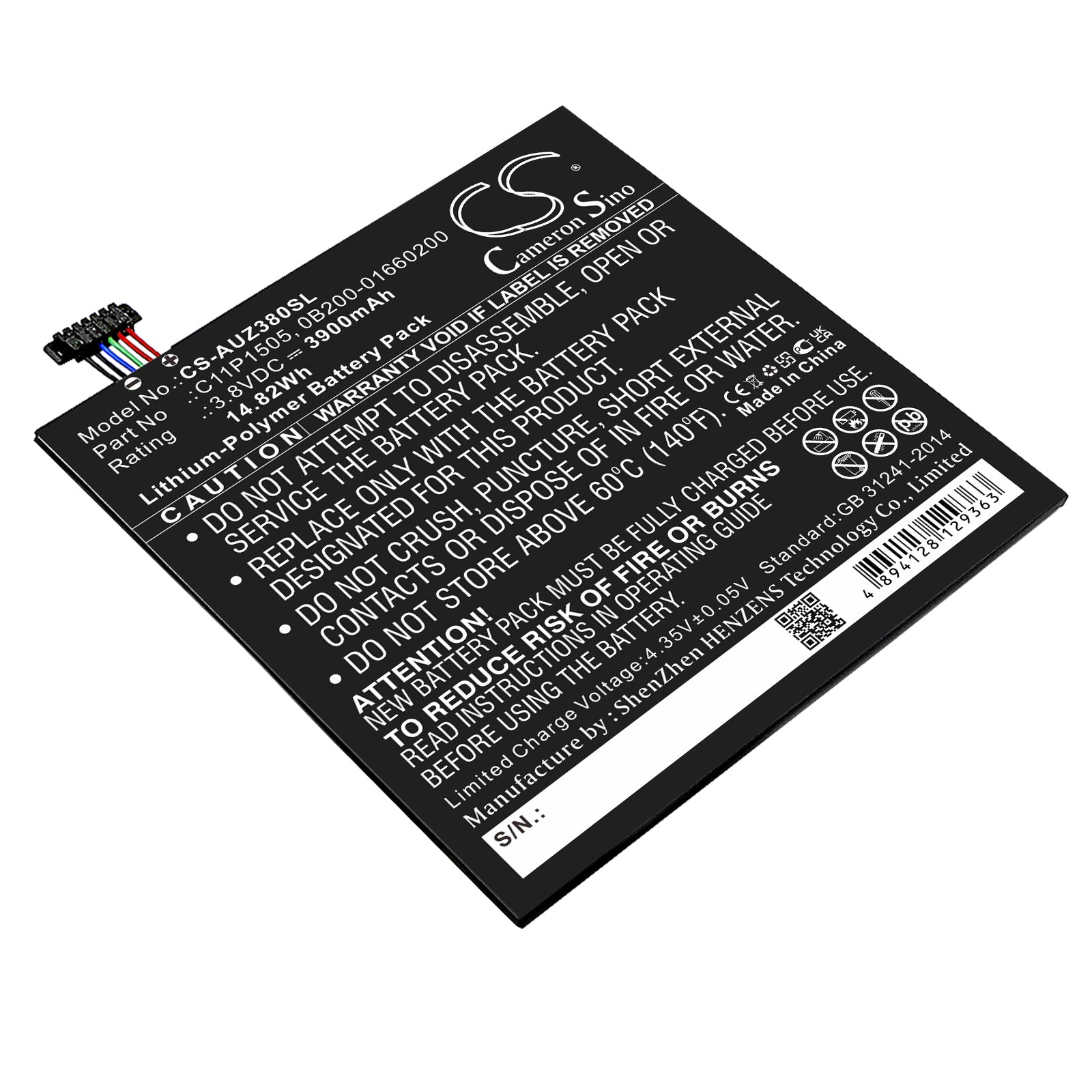 Asus ZenPad 8.0 Battery Replacement: Z380C Z380CX Z380KL P022 P024, 3.8V 3900mAh Li-Polymer Tablet Battery