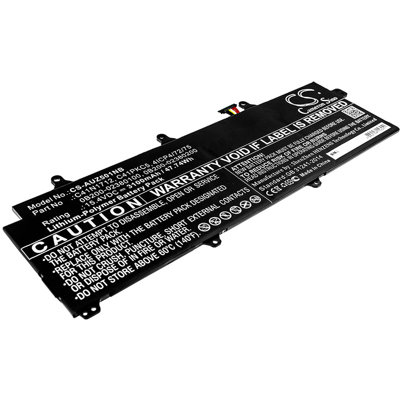 47.74Wh Battery for Asus ROG Zephyrus GX501 Series - 15.4V 3100mAh Li-Polymer - Laptop Replacement
