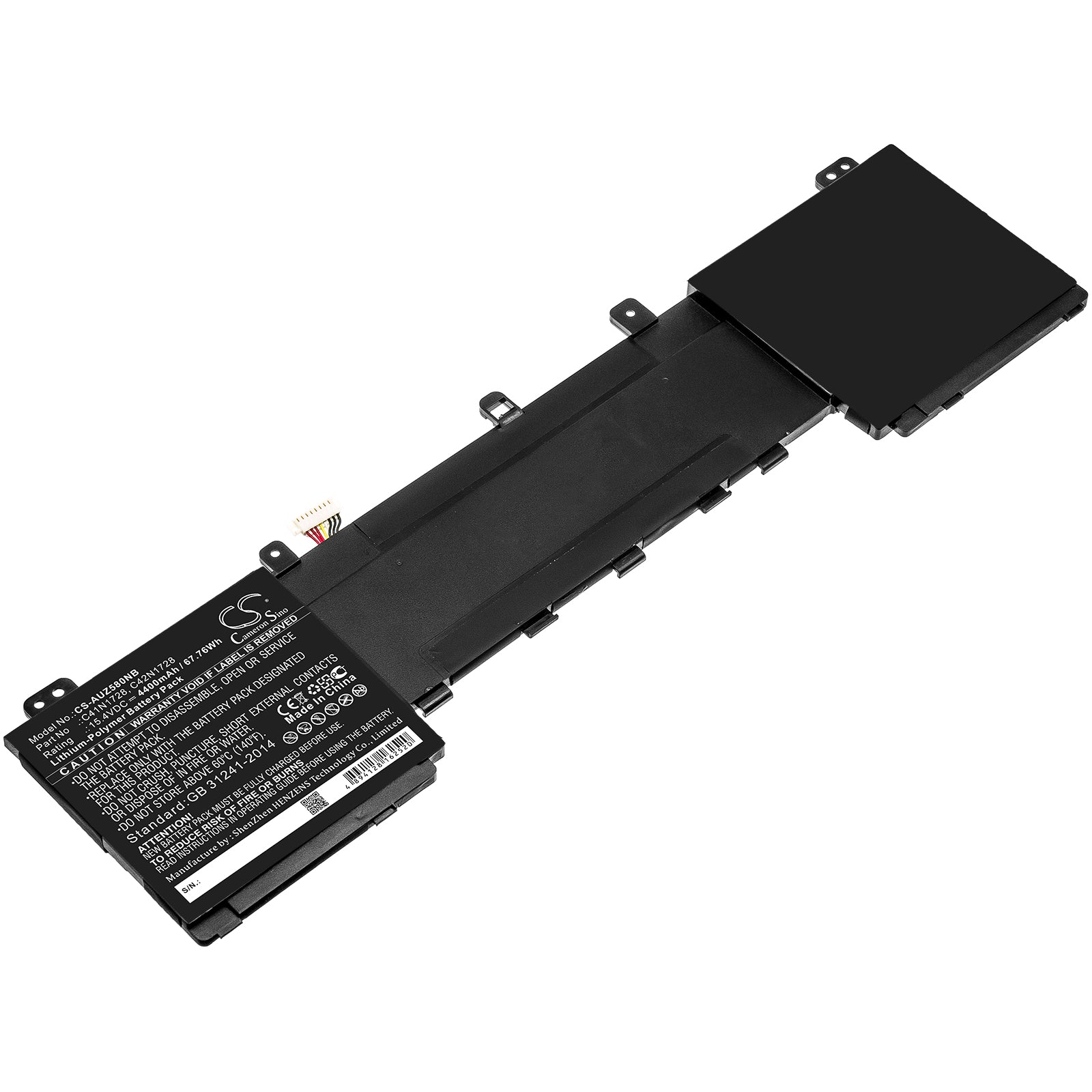 67.76Wh Replacement Battery - Asus ZenBook Pro 15 UX550GD UX580GE, C41N1728 - 15.4V Li-Polymer