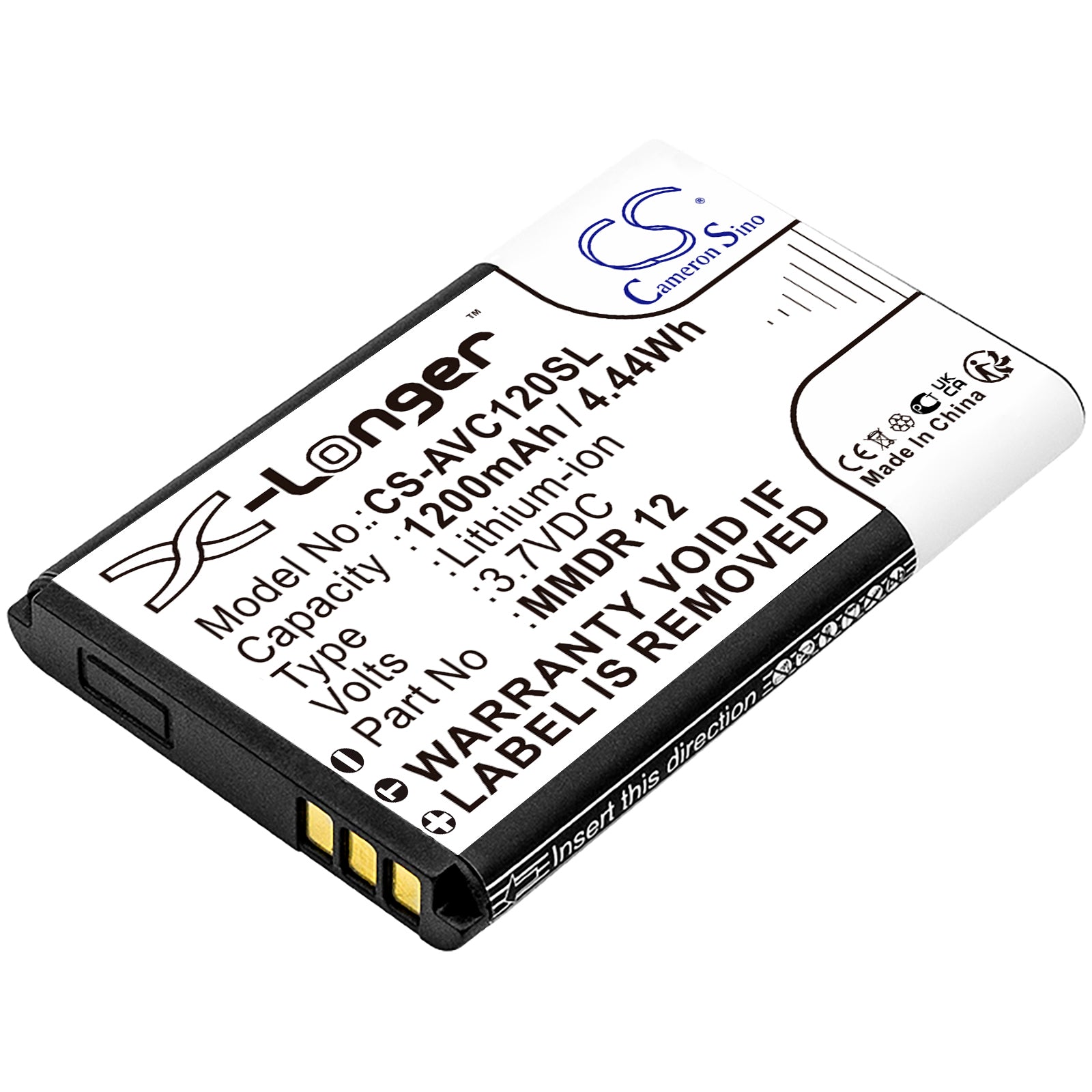 1200mAh Replacement Battery for Radiwow R-108, Prunus L-288, Retekess V115, Technisat Digitradio, & More - 3.7V Li-ion Battery
