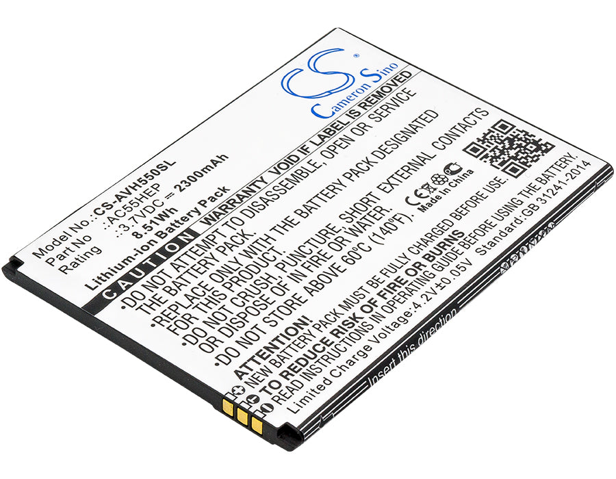 2300mAh Replacement Battery for Archos A55 Helium/Helium+ Mobile - 3.7V Lithium-Ion - AC55HEP, BSF20